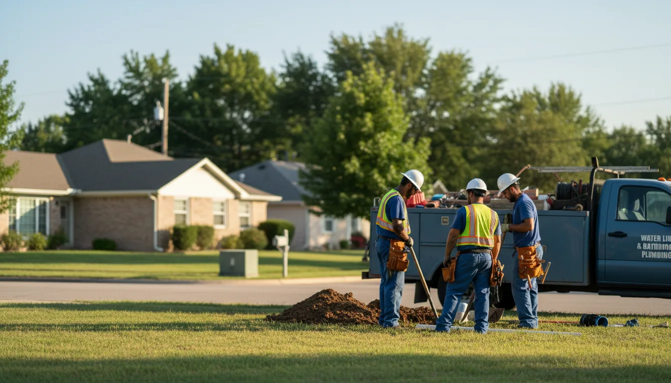 Residential water line and bathroom plumbing service in Donnelsville, OH